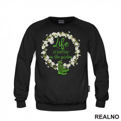 Life Is Better In The Garden - Flower Wreath - Bašta i Cveće - Duks