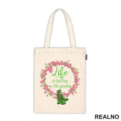 Life Is Better In The Garden - Flower Wreath - Bašta i Cveće - Ceger