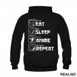 Eat, Sleep, Anime, Repeat - Symbols - Duks
