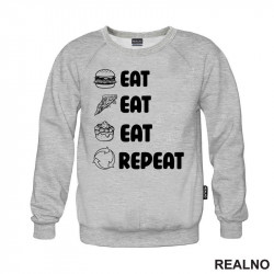 Eat, Eat, Eat, Repeat - Symbols - Humor - Hrana - Food - Duks