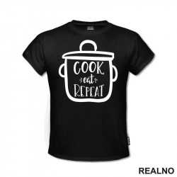 Cook, Eat, Repeat - Hrana - Food - Majica