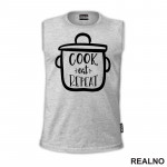 Cook, Eat, Repeat - Hrana - Food - Majica