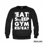 Eat, Sleep, Gym, Repeat - Dumbbell - Trening - Duks
