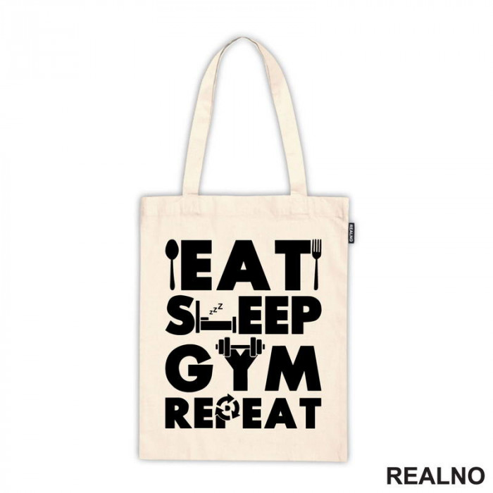 Eat, Sleep, Gym, Repeat - Dumbbell - Trening - Ceger