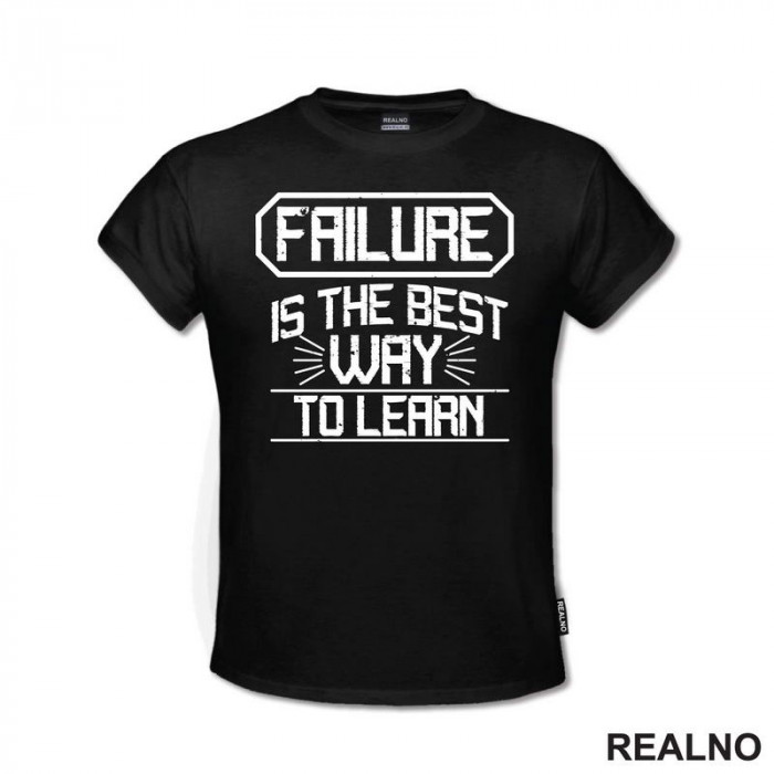 Failure Is The Best Way To Learn - Motivation - Quotes - Majica