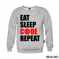 Eat, Sleep, Code, Repeat - Red - Geek - Duks Eat, Sleep, Code, Repeat - Red - Geek - Duks