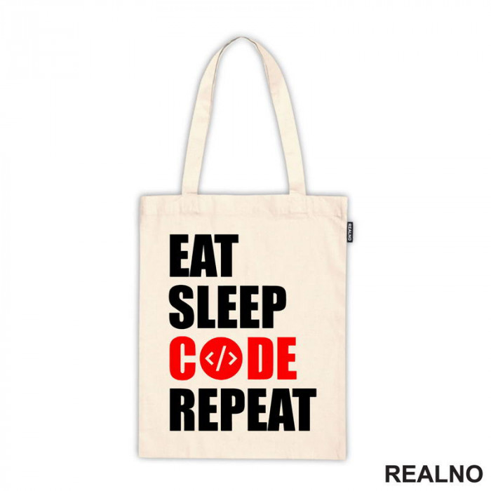 Eat, Sleep, Code, Repeat - Red - Geek - Ceger