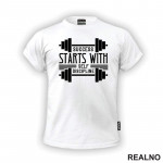 Success Starts With Self Discipline - Trening - Majica Success Starts With Self Discipline - Trening - Majica