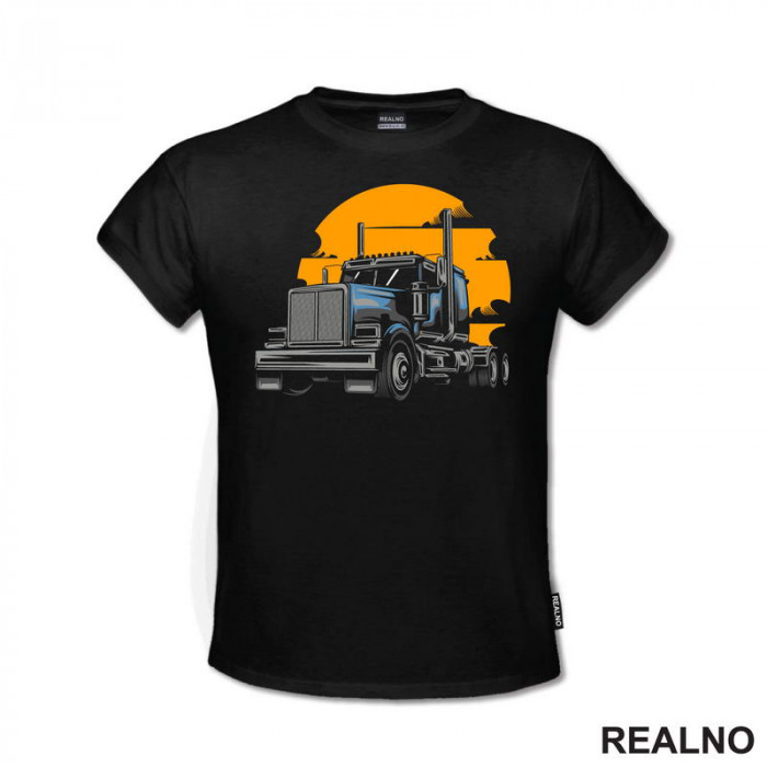 Truck And The Sunset - Kamion - Kamiondžija - Majica
