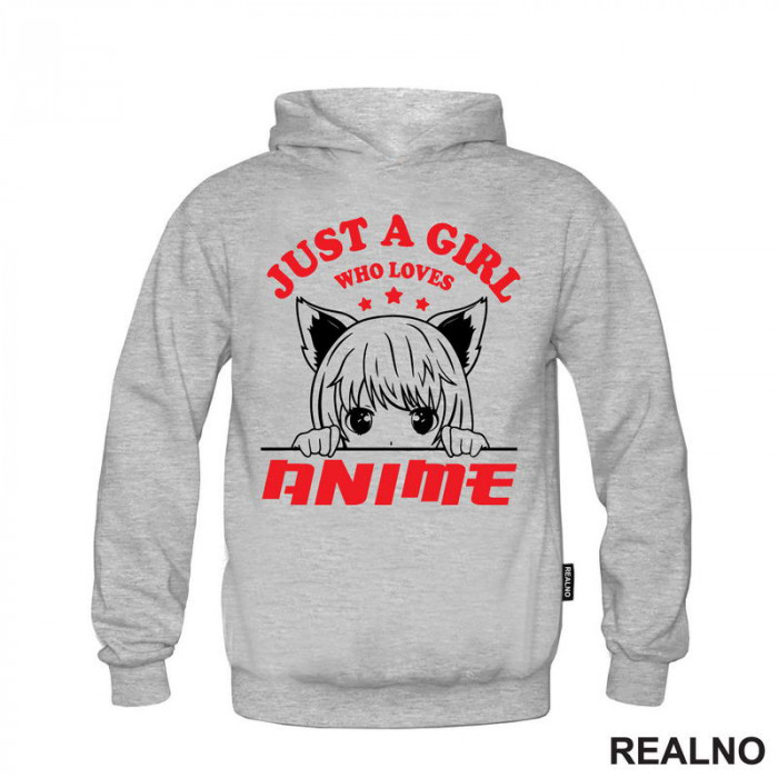 Just A Girl Who Loves Anime - Red - Duks