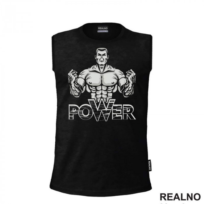 Power - Bodybuilder - Trening - Majica