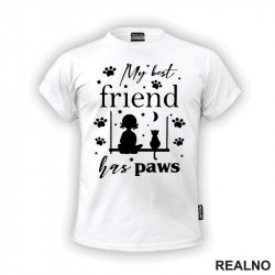 My Best Friend Has Paws - Mačke - Cat - Majica