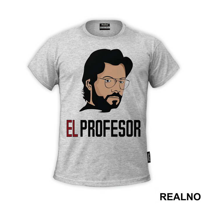 Drawing - El Profesor - The Professor - La Casa de Papel - Money Heist - Majica