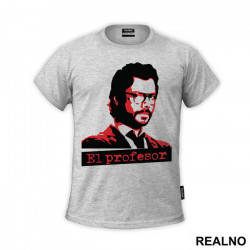 El Profesor - The Professor Red And Black - La Casa de Papel - Money Heist - Majica