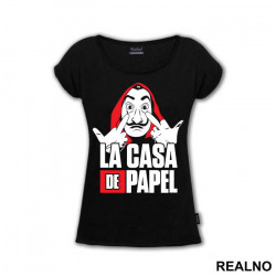 Middle Fingers Text Logo - La Casa de Papel - Money Heist - Majica