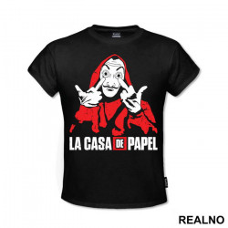 Middle Fingers Logo Text - La Casa de Papel - Money Heist - Majica