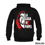 Half Mask Logo Text Splash - La Casa de Papel - Money Heist - Duks