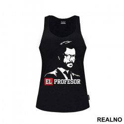 OUTLET - Crna bez rukava ženska majica veličine XL - La Casa De Papel