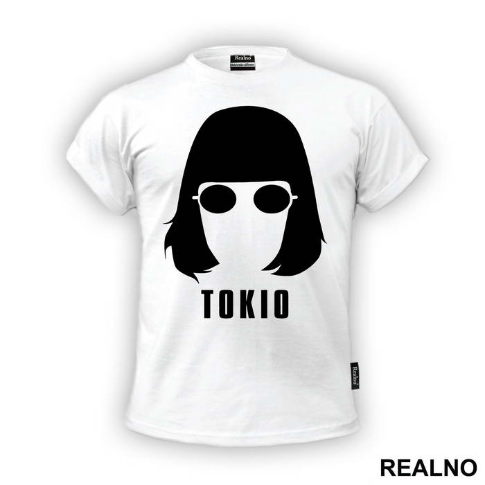 Tokyo - Tokio Head Silhouette With Glasses - La Casa de Papel - Money Heist - Majica
