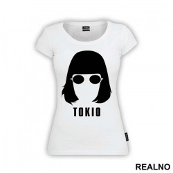 Tokyo - Tokio Head Silhouette With Glasses - La Casa de Papel - Money Heist - Majica