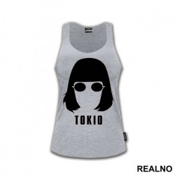 Tokyo - Tokio Head Silhouette With Glasses - La Casa de Papel - Money Heist - Majica