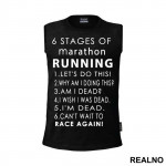 6 Stages Of Marathon Running - Trčanje - Running - Majica