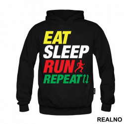 Eat, Sleep, Run, Repeat - Colors - Trčanje - Running - Duks Eat, Sleep, Run, Repeat - Colors - Trčanje - Running - Duks