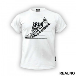 Quotes In The Shape Of A Shoe - Trčanje - Running - Majica Quotes In The Shape Of A Shoe - Trčanje - Running - Majica