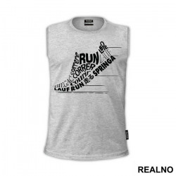 Quotes In The Shape Of A Shoe - Trčanje - Running - Majica Quotes In The Shape Of A Shoe - Trčanje - Running - Majica