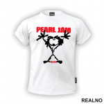 Pearl Jam - Alive - White And Red - Muzika - Majica