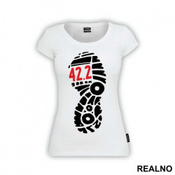 42,2 And A Shoe Print - Trčanje - Running - Majica