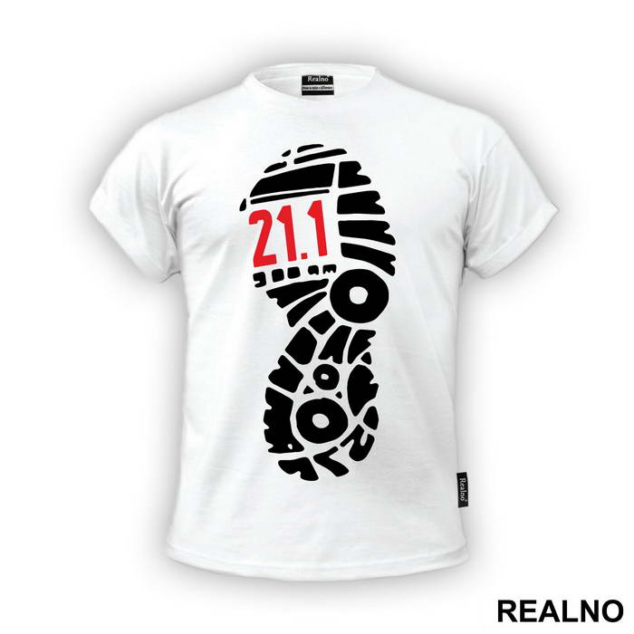 21,1 And A Shoe Print - Trčanje - Running - Majica