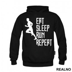 Eat, Sleep, Run, Repeat With Man - Trčanje - Running - Duks
