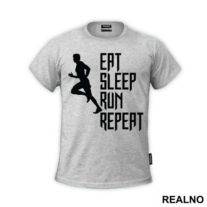Eat, Sleep, Run, Repeat With Man - Trčanje - Running - Majica