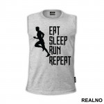 Eat, Sleep, Run, Repeat With Man - Trčanje - Running - Majica