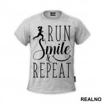 Run, Smile & Repeat - Trčanje - Running - Majica