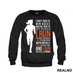 I Run To Feel Strong - Trčanje - Running - Duks I Run To Feel Strong - Trčanje - Running - Duks