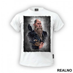 Ragnar, Skull and Crows - Drawing - Vikings - Majica Ragnar, Skull and Crows - Drawing - Vikings - Majica
