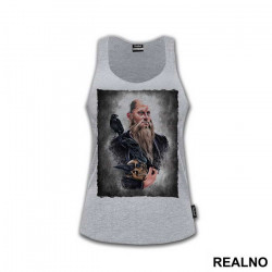 Ragnar, Skull and Crows - Drawing - Vikings - Majica Ragnar, Skull and Crows - Drawing - Vikings - Majica