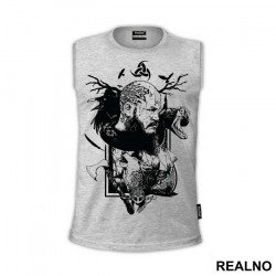 Ragnar - Art - Black - Vikings - Majica