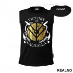Victory Or Valhalla - Gold Shield - Vikings - Majica
