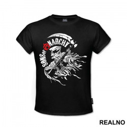 Red Logo And Grey Reaper - Sons Of Anarchy - SOA - Majica