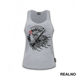 Red Logo And Grey Reaper - Sons Of Anarchy - SOA - Majica