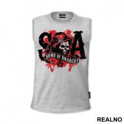 Red Logo - Sons Of Anarchy - SOA - Majica