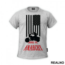 Flag And Motor - Sons Of Anarchy - SOA - Majica