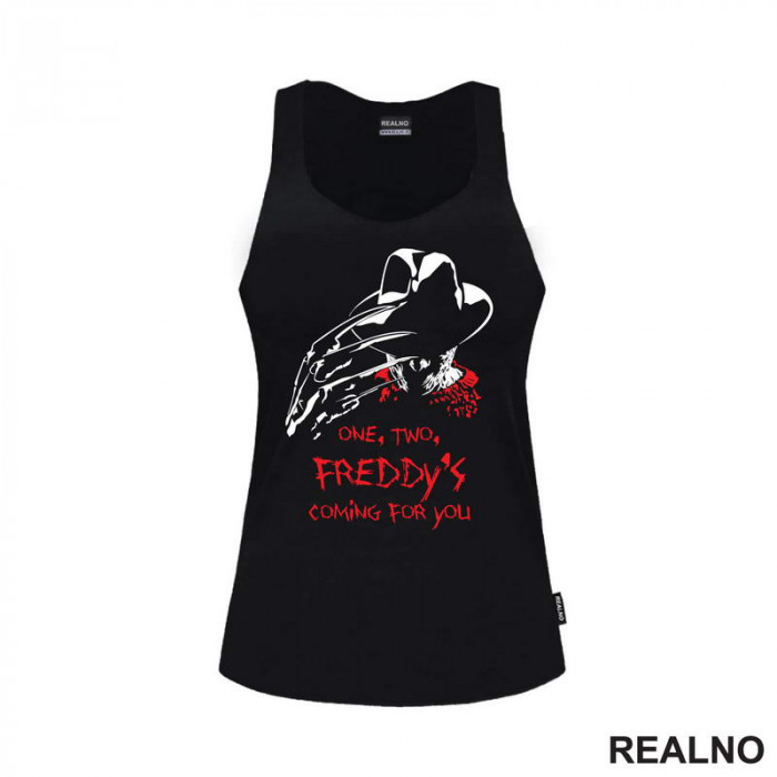 One, Two, Freddy's Coming For You - White And Red - Filmovi - Majica
