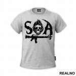 Logo And AK - 47 - Sons Of Anarchy - SOA - Majica