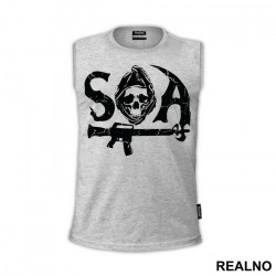 Logo And AK - 47 - Sons Of Anarchy - SOA - Majica