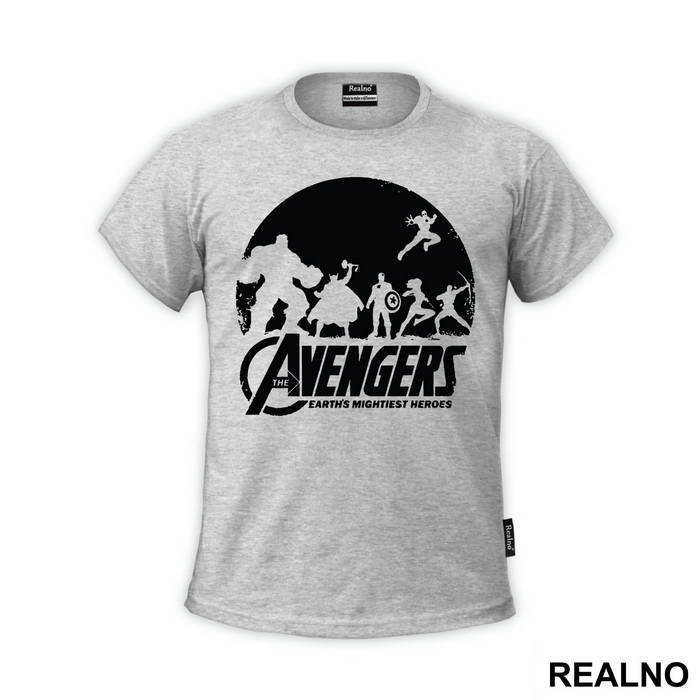White Logo - Earth's Mightiest Heroes - Avengers - Majica