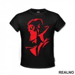 Red Outline - Hellboy - Filmovi - Majica Red Outline - Hellboy - Filmovi - Majica